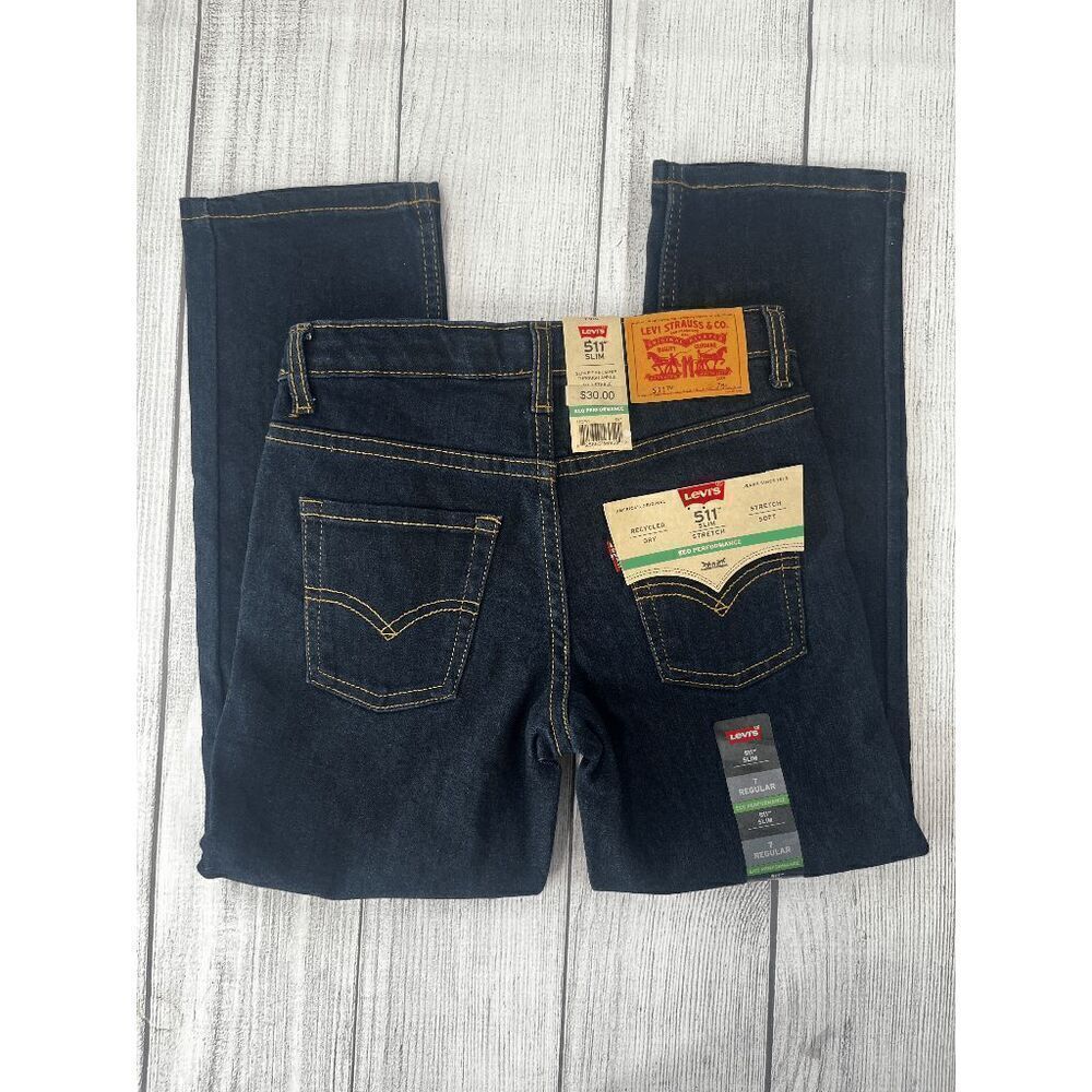 Levi's 511 Slim Stretch in dark wash size 7 Regular; New